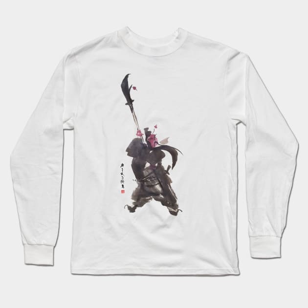 Warrior Guan Long Sleeve T-Shirt by Huluhua